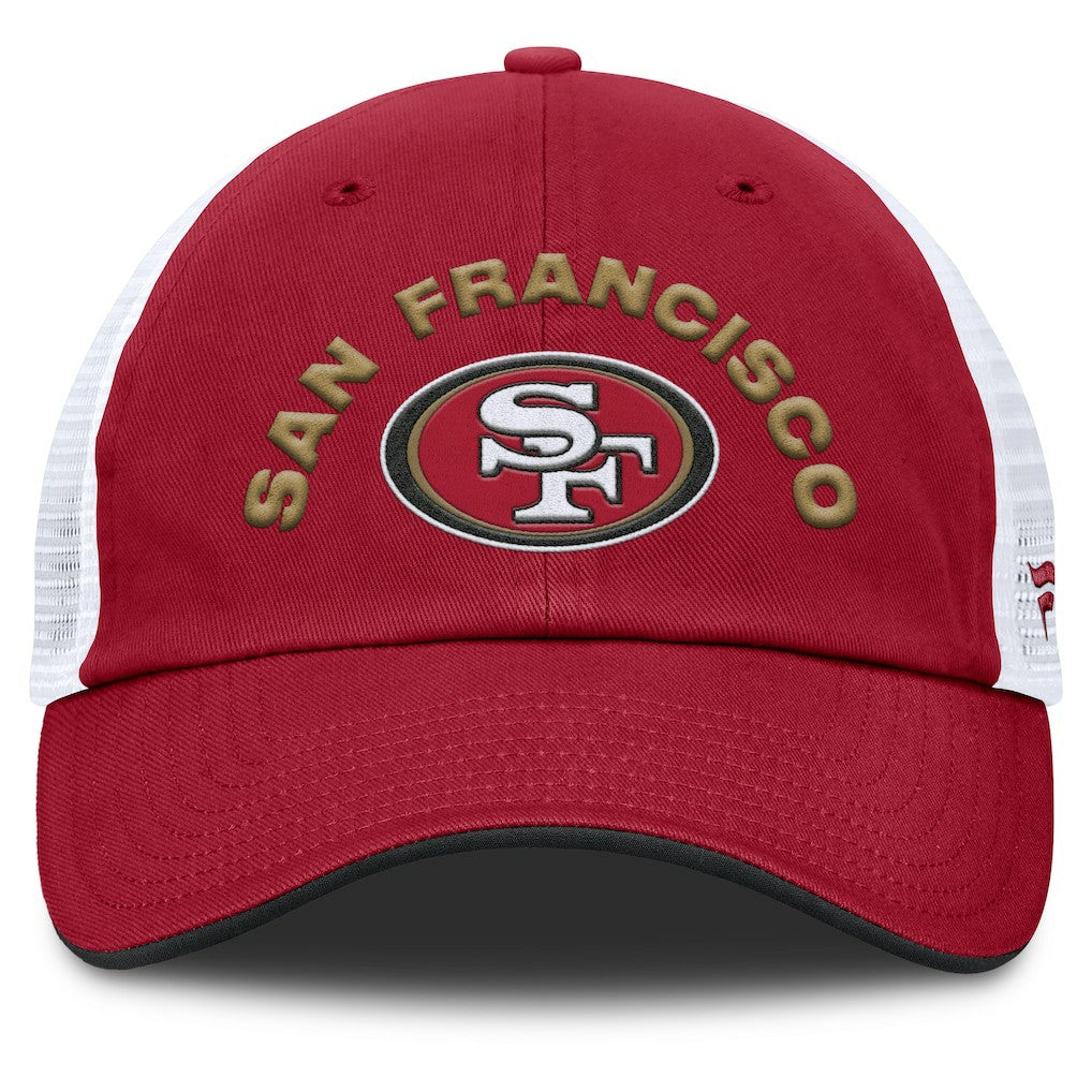 San Francisco 49ers Reverse Trucker Adjustable Hat Scarlet/White - Fanatics