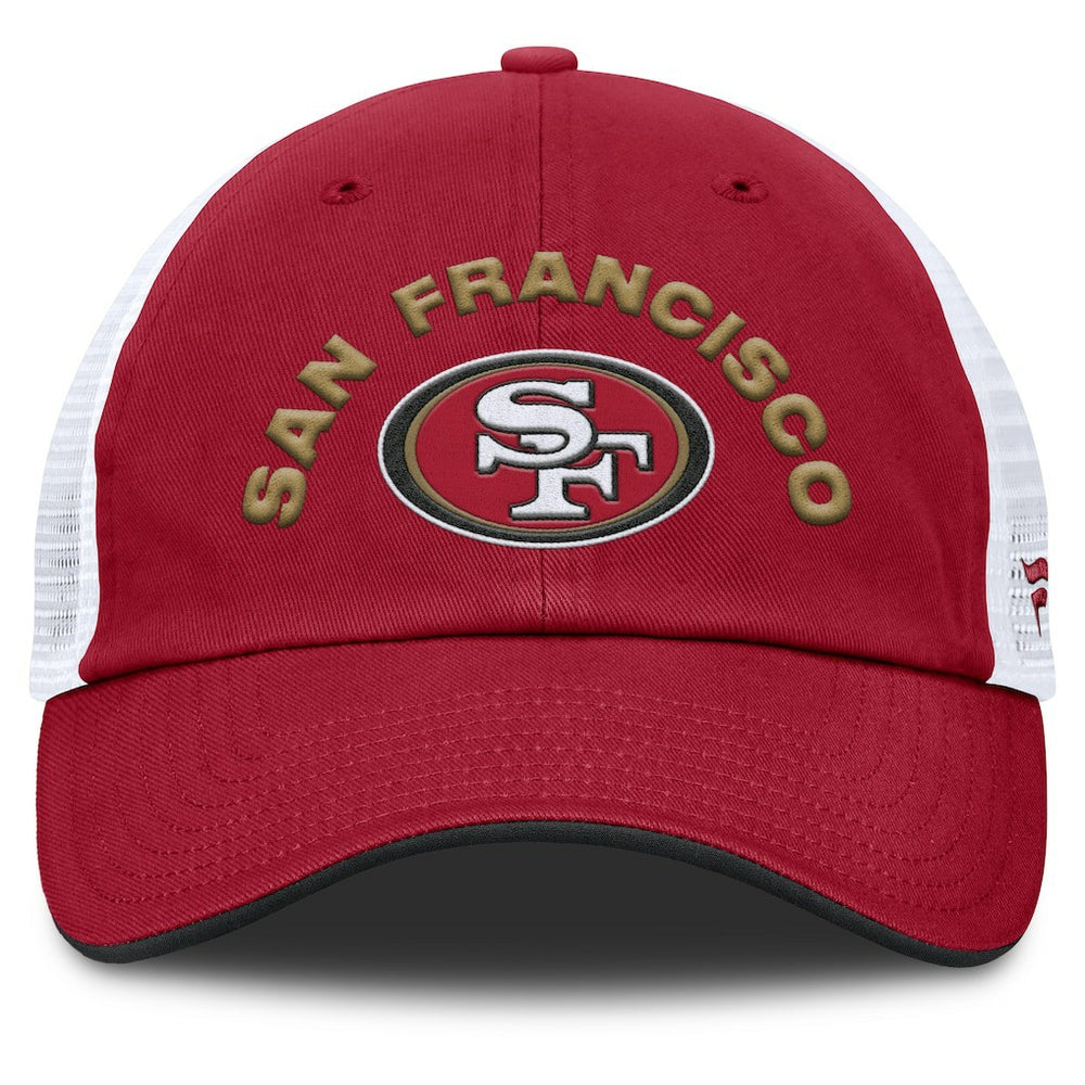 San Francisco 49ers Reverse Trucker Adjustable Hat Scarlet/White - Fanatics