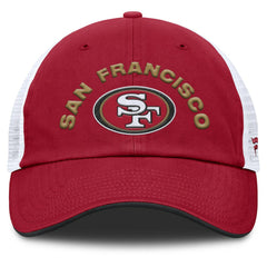 San Francisco 49ers Reverse Trucker Adjustable Hat Scarlet/White - Fanatics