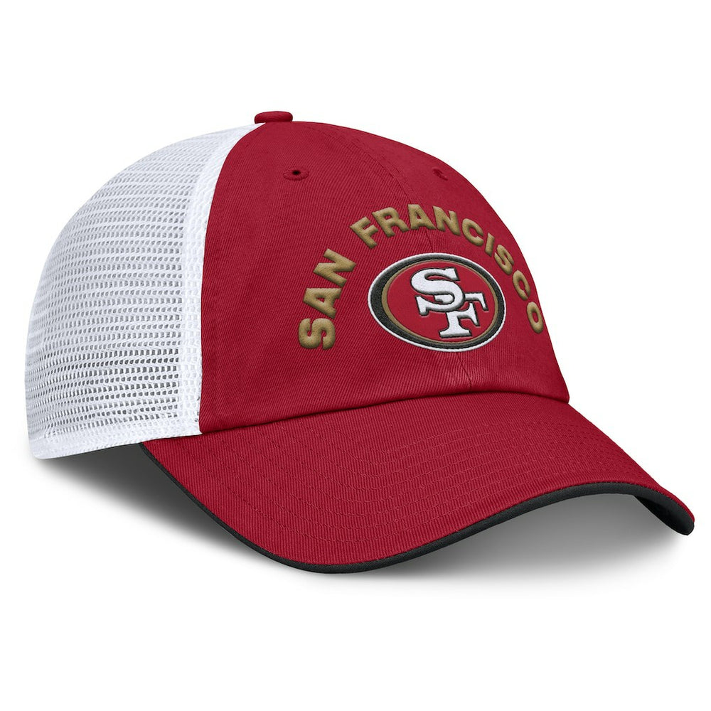 San Francisco 49ers Reverse Trucker Adjustable Hat Scarlet/White - Fanatics