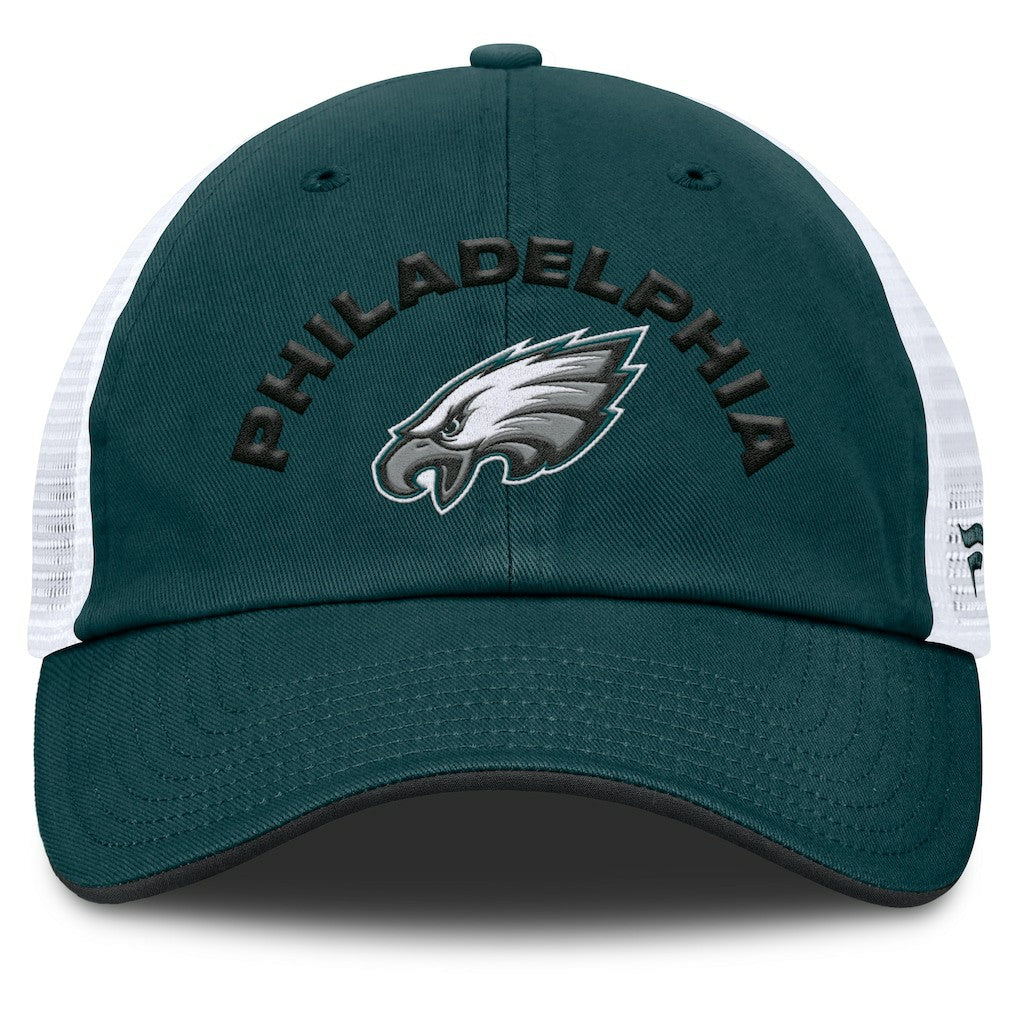 Philadelphia Eagles Reverse Trucker Adjustable Hat Midnight Green/White - Fanatics