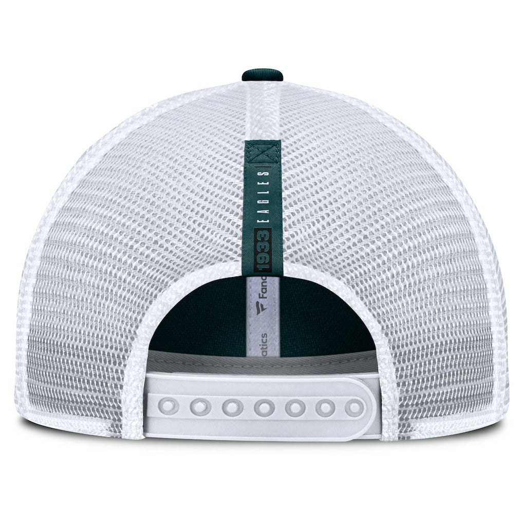 Philadelphia Eagles Reverse Trucker Adjustable Hat Midnight Green/White - Fanatics