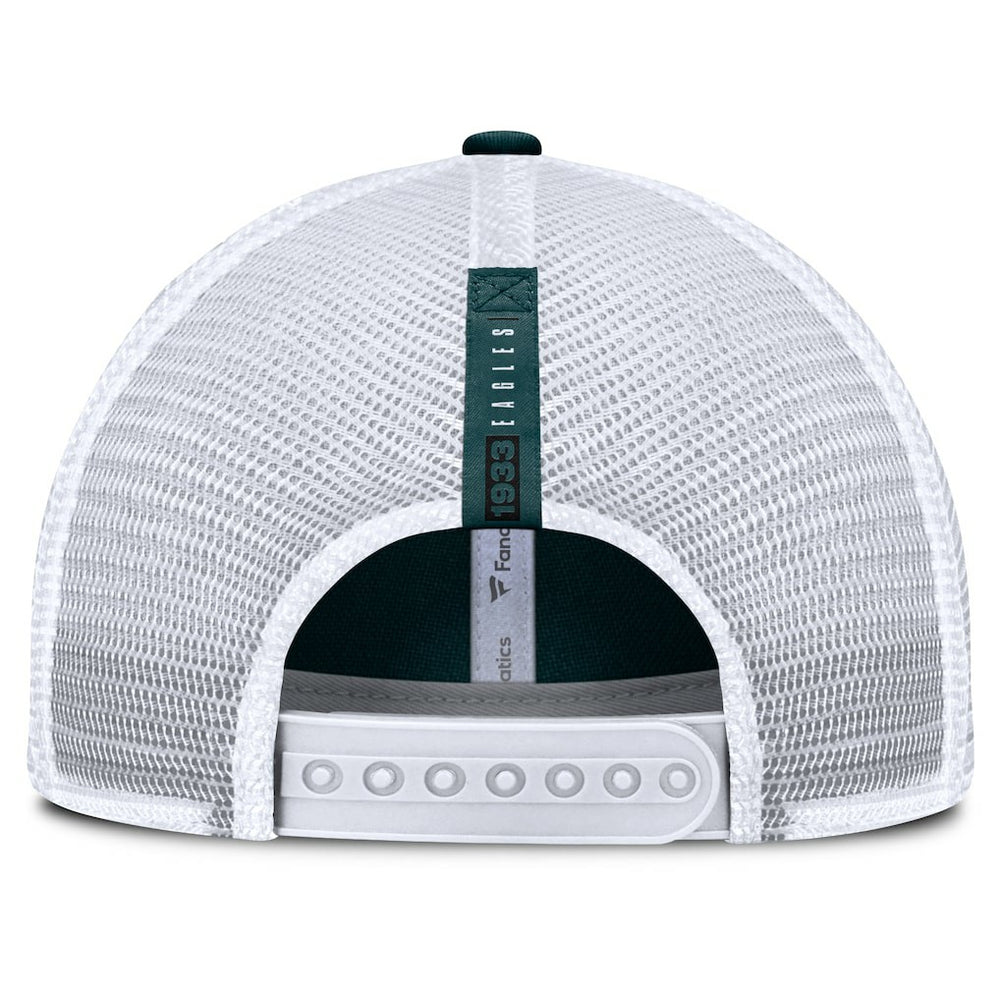 Philadelphia Eagles Reverse Trucker Adjustable Hat Midnight Green/White - Fanatics