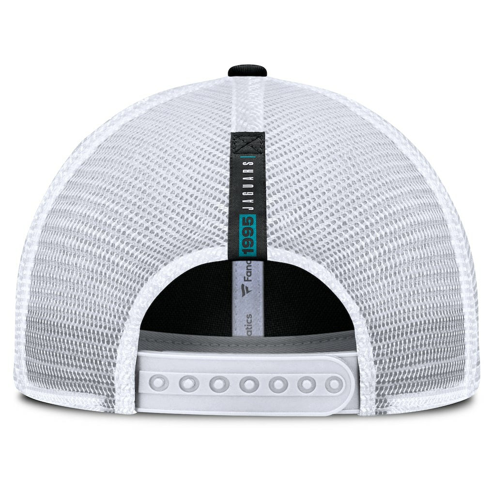 Jacksonville Jaguars Reverse Trucker Adjustable Hat Black/White - Fanatics