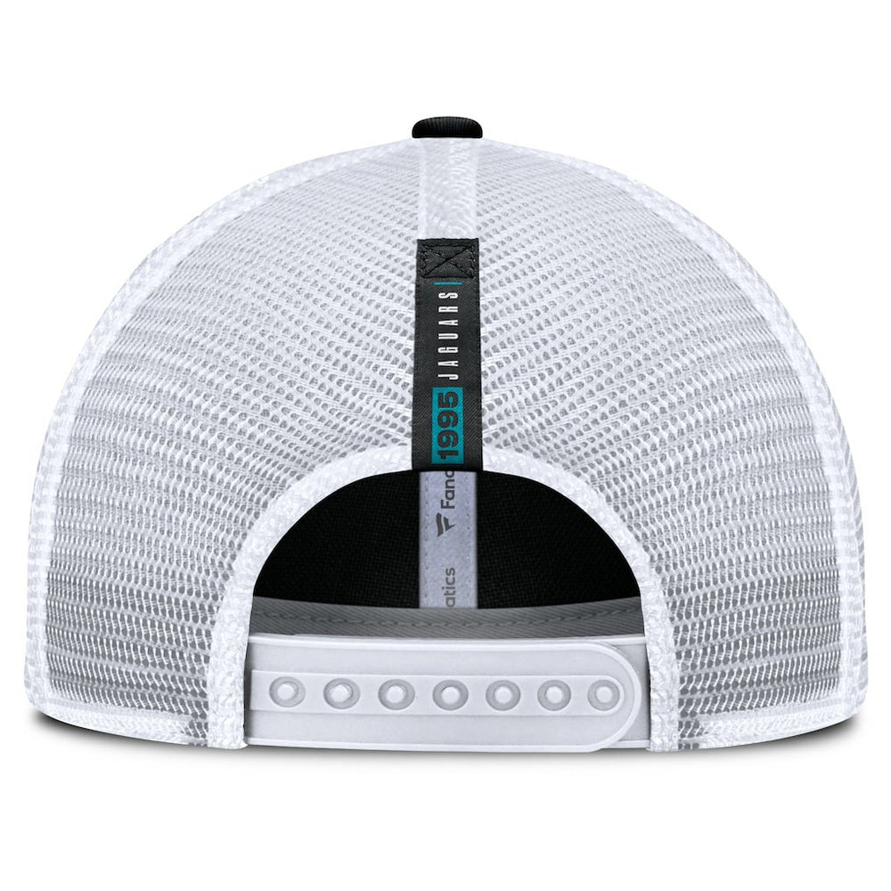 Jacksonville Jaguars Reverse Trucker Adjustable Hat Black/White - Fanatics