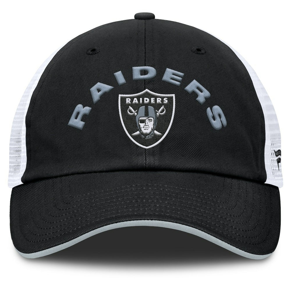 Las Vegas Raiders Reverse Trucker Adjustable Hat Black/White - Fanatics