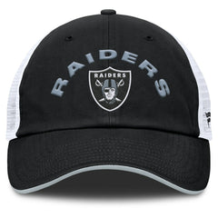 Las Vegas Raiders Reverse Trucker Adjustable Hat Black/White - Fanatics