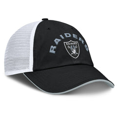 Las Vegas Raiders Reverse Trucker Adjustable Hat Black/White - Fanatics