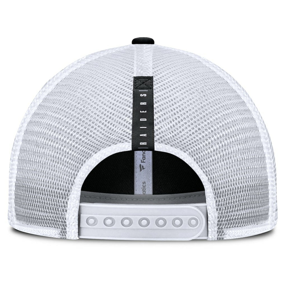 Las Vegas Raiders Reverse Trucker Adjustable Hat Black/White - Fanatics