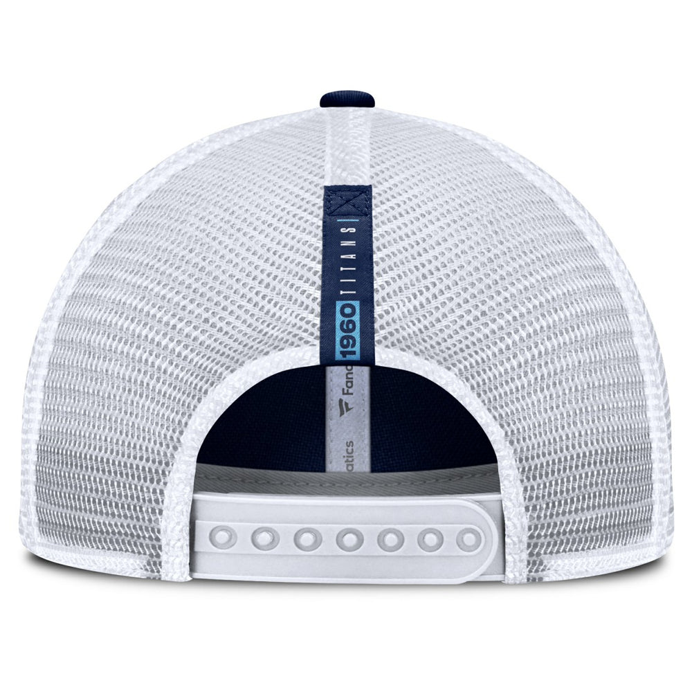 Tennessee Titans Reverse Trucker Adjustable Hat Navy/White - Fanatics