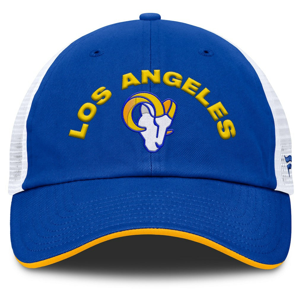 Los Angeles Rams Reverse Trucker Adjustable Hat Royal/White - Fanatics