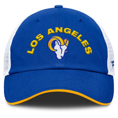 Los Angeles Rams Reverse Trucker Adjustable Hat Royal/White - Fanatics