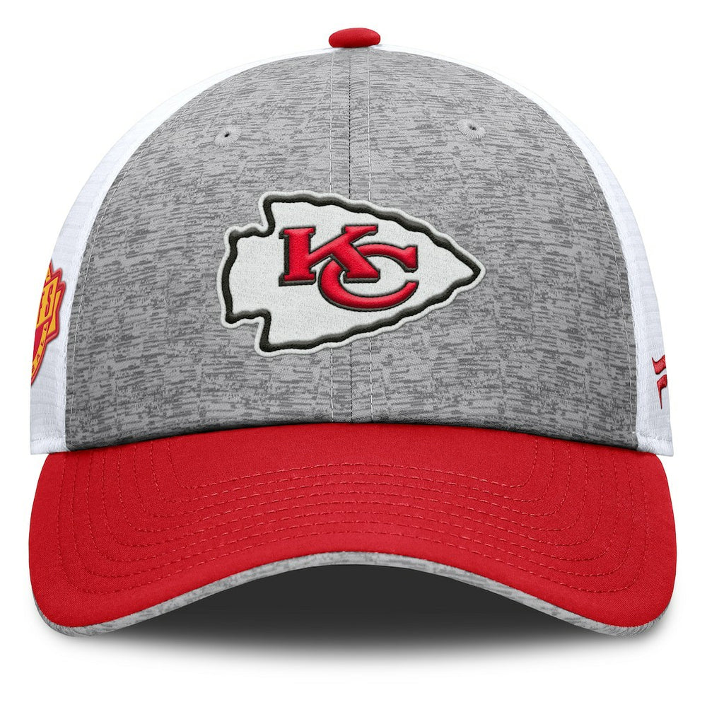 Kansas City Chiefs Option Trucker Adjustable Hat Gray/Red - Fanatics