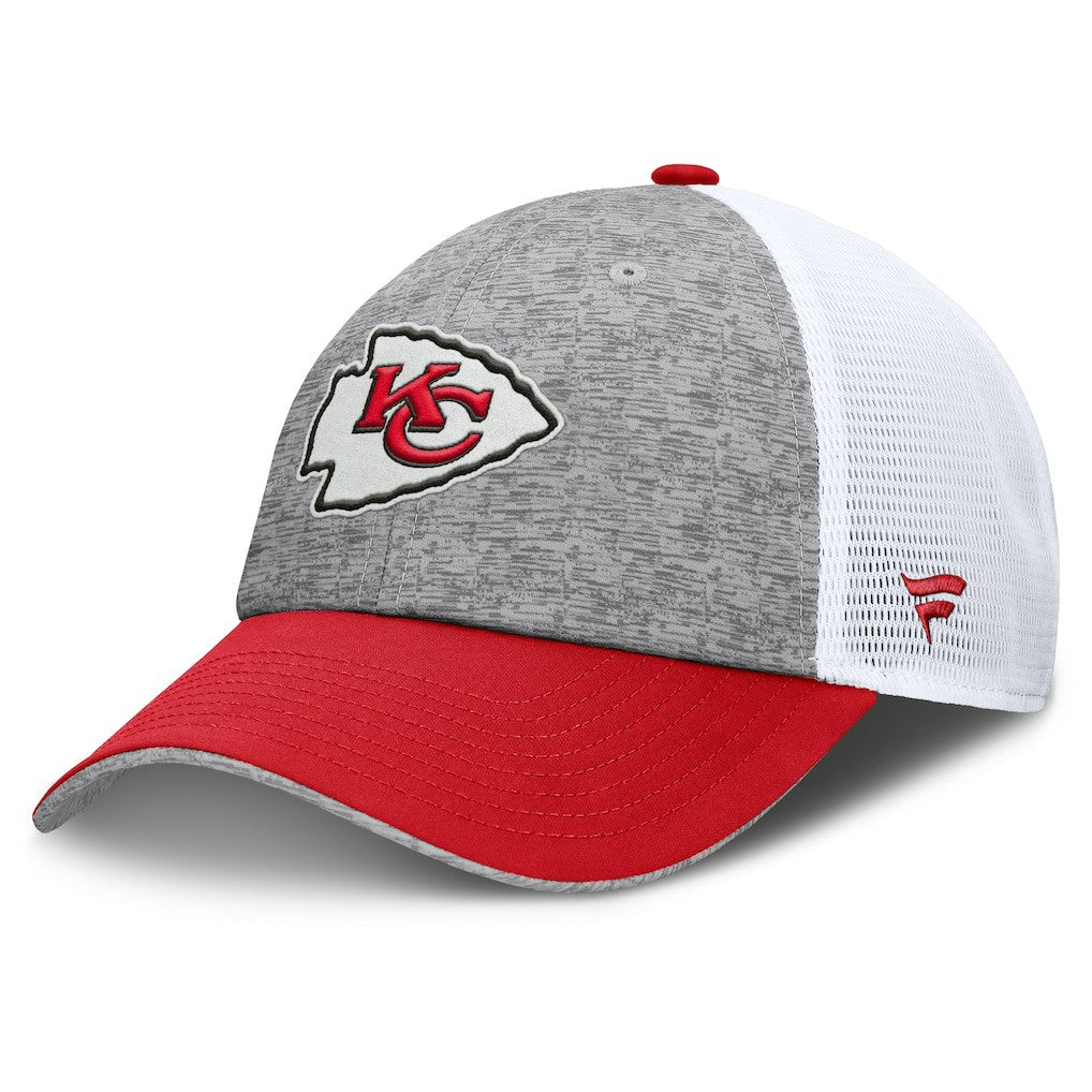 Kansas City Chiefs Option Trucker Adjustable Hat Gray/Red - Fanatics
