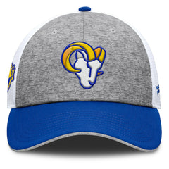 Los Angeles Rams Option Trucker Adjustable Hat Gray/Royal - Fanatics