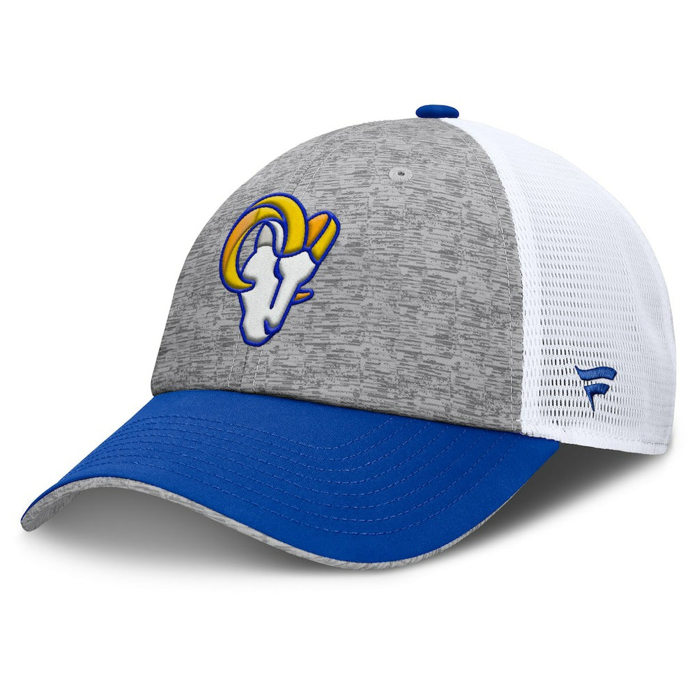 Los Angeles Rams Option Trucker Adjustable Hat Gray/Royal - Fanatics
