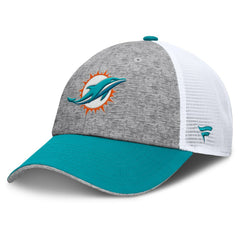 Miami Dolphins Option Trucker Adjustable Hat Gray/Aqua - Fanatics
