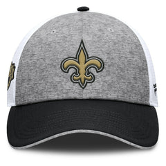 New Orleans Saints Option Trucker Adjustable Hat Gray/Black - Fanatics