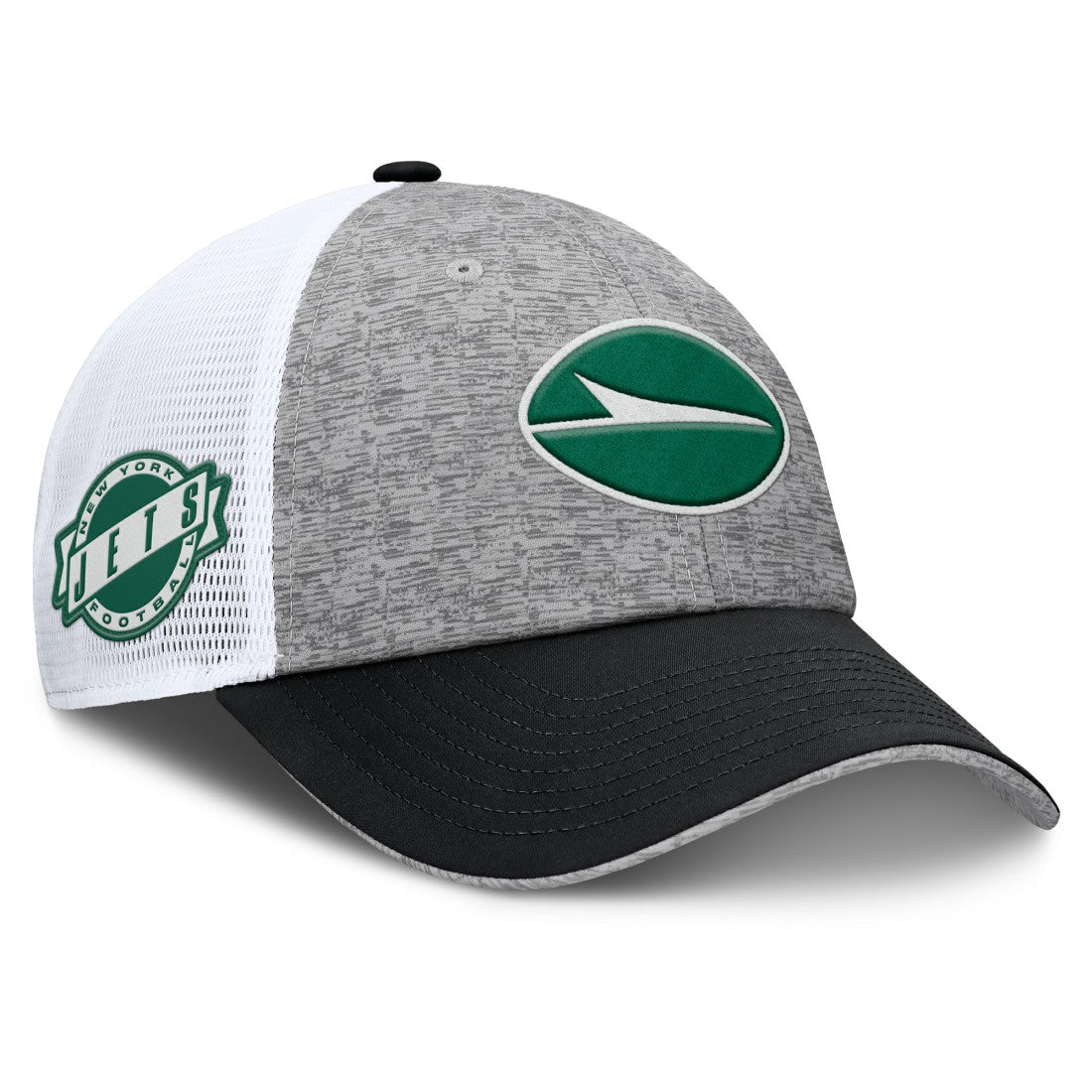 New York Jets Option Trucker Adjustable Hat Gray/Black - Fanatics