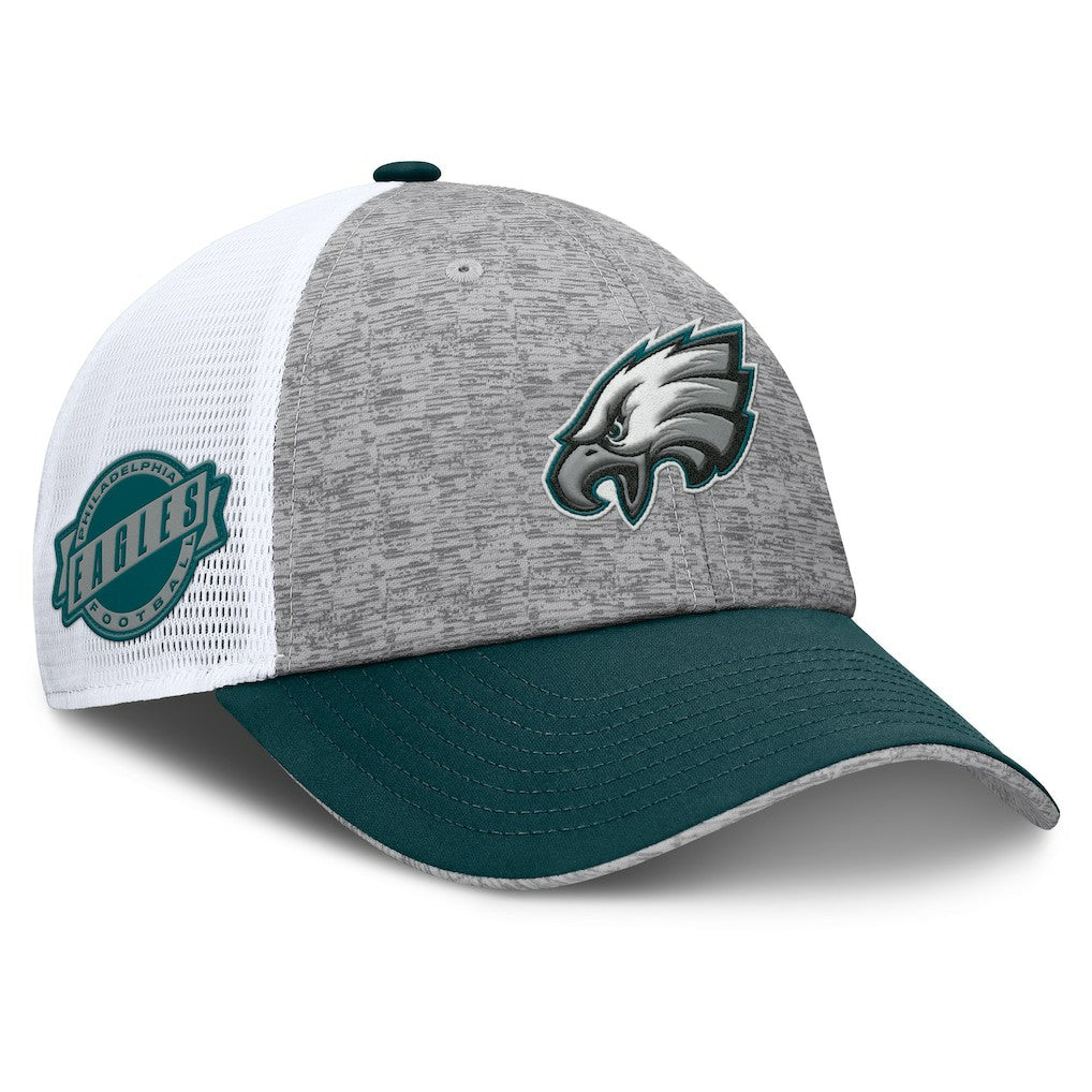 Philadelphia Eagles Option Trucker Adjustable Hat Gray/Green - Fanatics