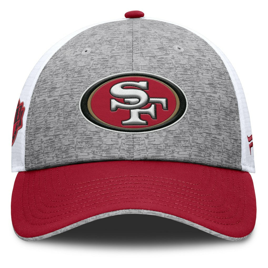 San Francisco 49ers Option Trucker Adjustable Hat Gray/Scarlet - Fanatics