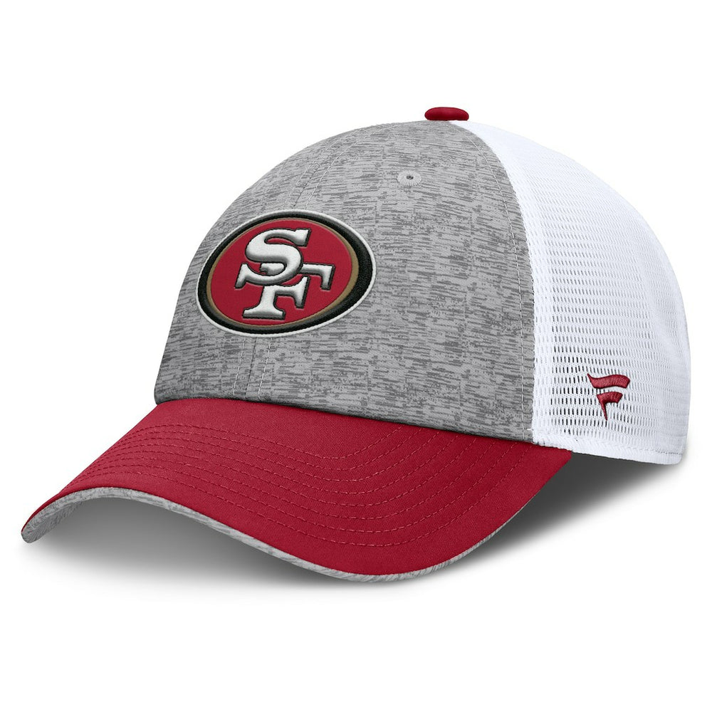 San Francisco 49ers Option Trucker Adjustable Hat Gray/Scarlet - Fanatics