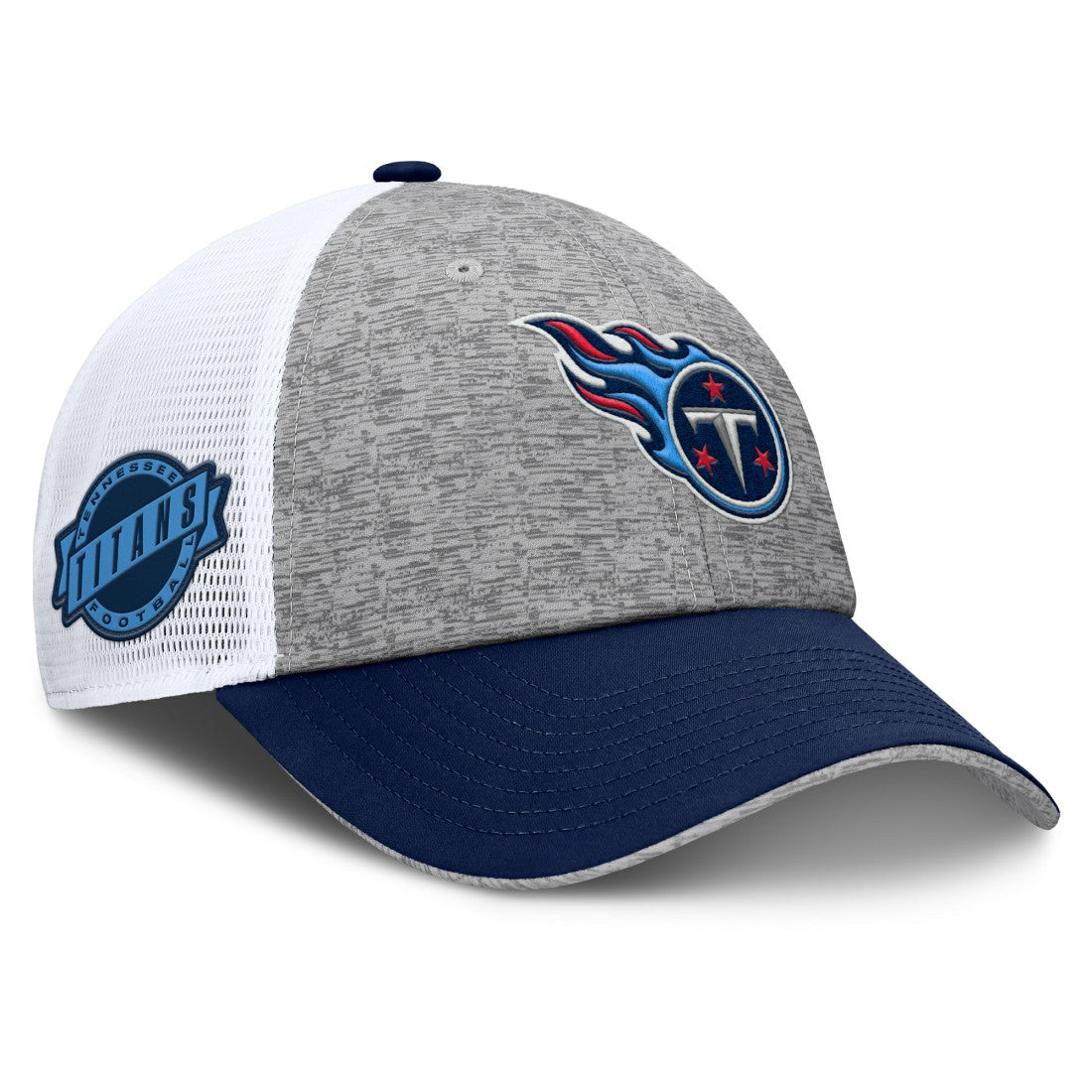 Tennessee Titans Option Trucker Adjustable Hat Gray/Navy - Fanatics
