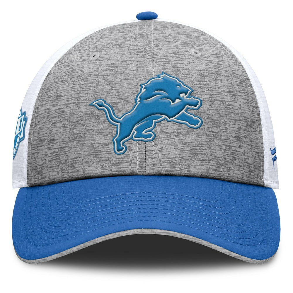 Detroit Lions Option Trucker Adjustable Hat Gray/Blue - Fanatics