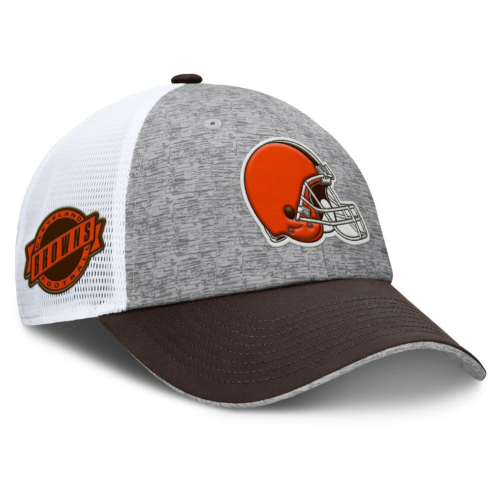 Cleveland Browns Option Trucker Adjustable Hat Gray/Brown - Fanatics