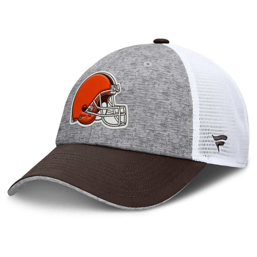 Cleveland Browns Option Trucker Adjustable Hat Gray/Brown - Fanatics