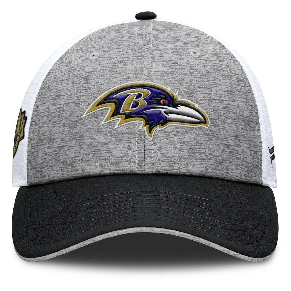 Baltimore Ravens Option Trucker Adjustable Hat Gray/Black - Fanatics