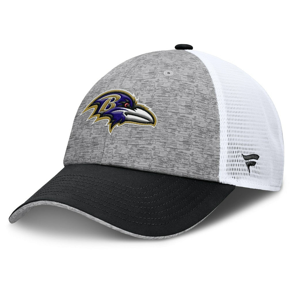 Baltimore Ravens Option Trucker Adjustable Hat Gray/Black - Fanatics