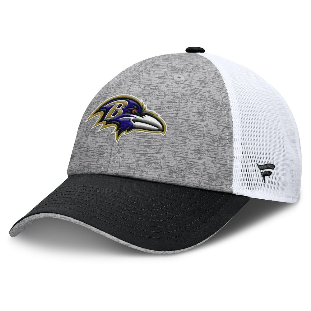 Baltimore Ravens Option Trucker Adjustable Hat Gray/Black - Fanatics