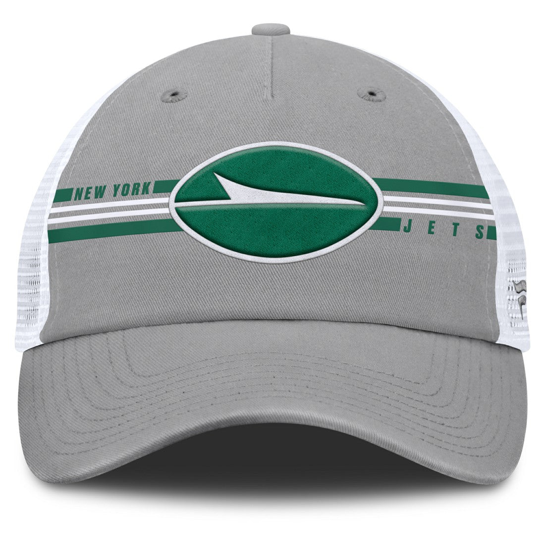 New York Jets Singleback Trucker Adjustable Hat Gray - Fanatics