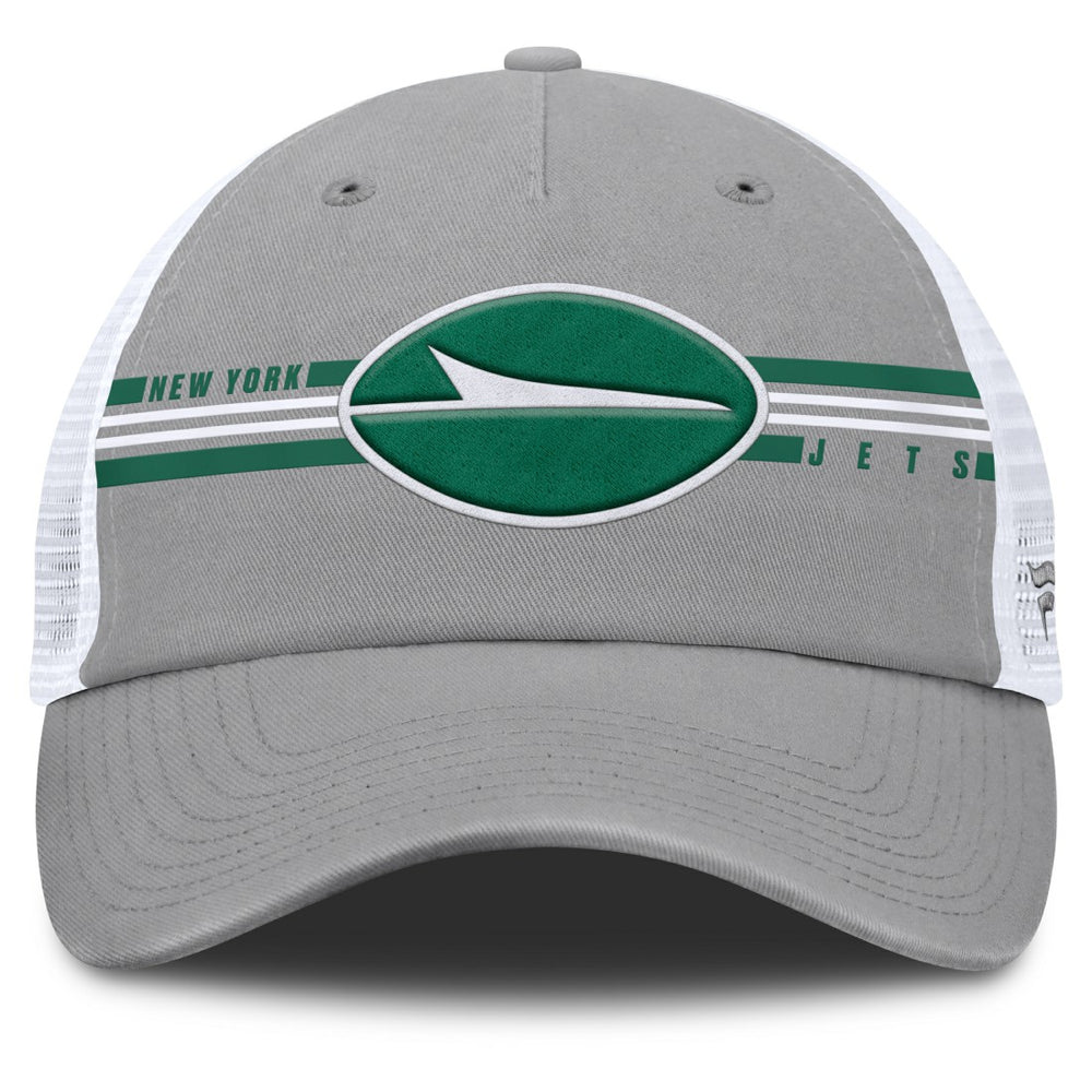 New York Jets Singleback Trucker Adjustable Hat Gray - Fanatics