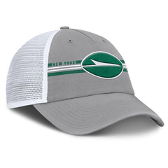New York Jets Singleback Trucker Adjustable Hat Gray - Fanatics