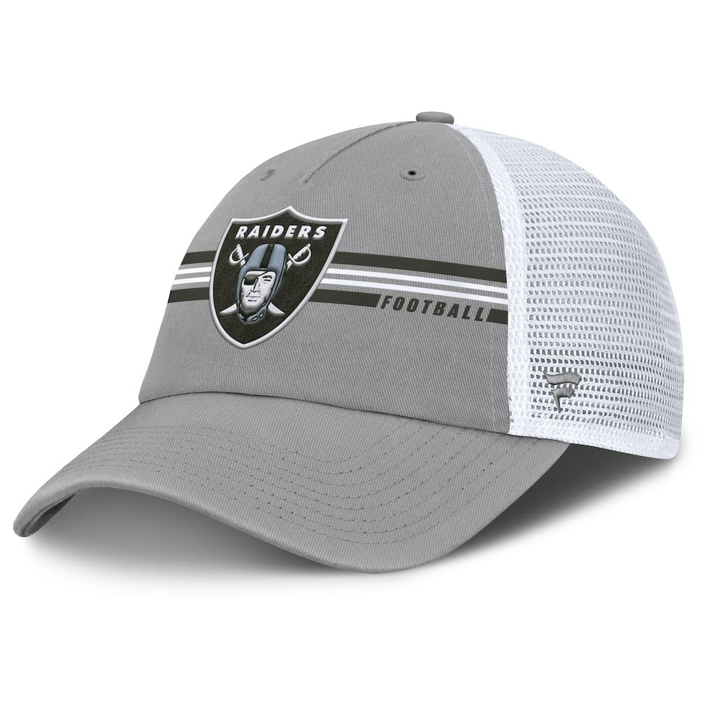 Las Vegas Raiders Singleback Trucker Adjustable Hat Gray - Fanatics