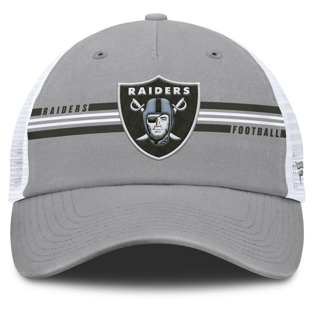 Las Vegas Raiders Singleback Trucker Adjustable Hat Gray - Fanatics
