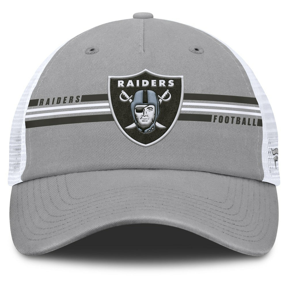 Las Vegas Raiders Singleback Trucker Adjustable Hat Gray - Fanatics