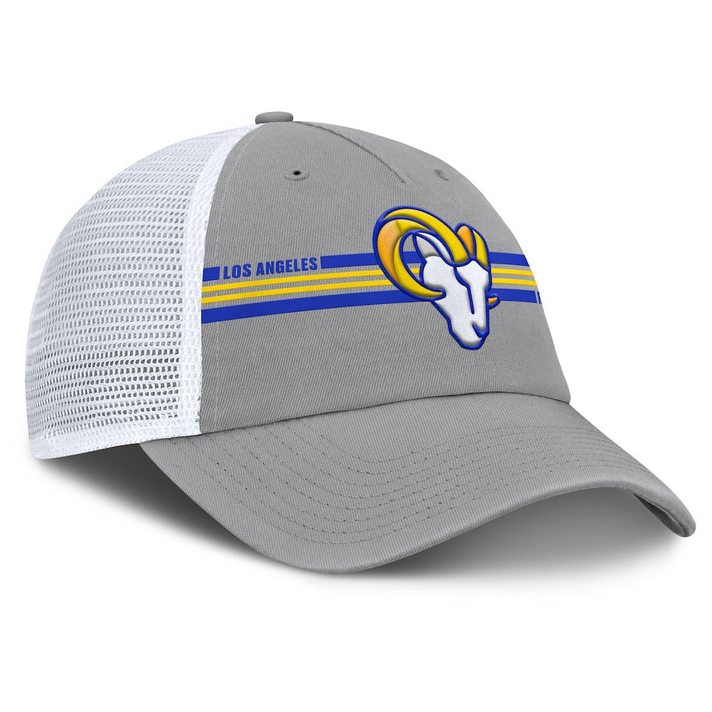 Los Angeles Rams Singleback Trucker Adjustable Hat Gray - Fanatics