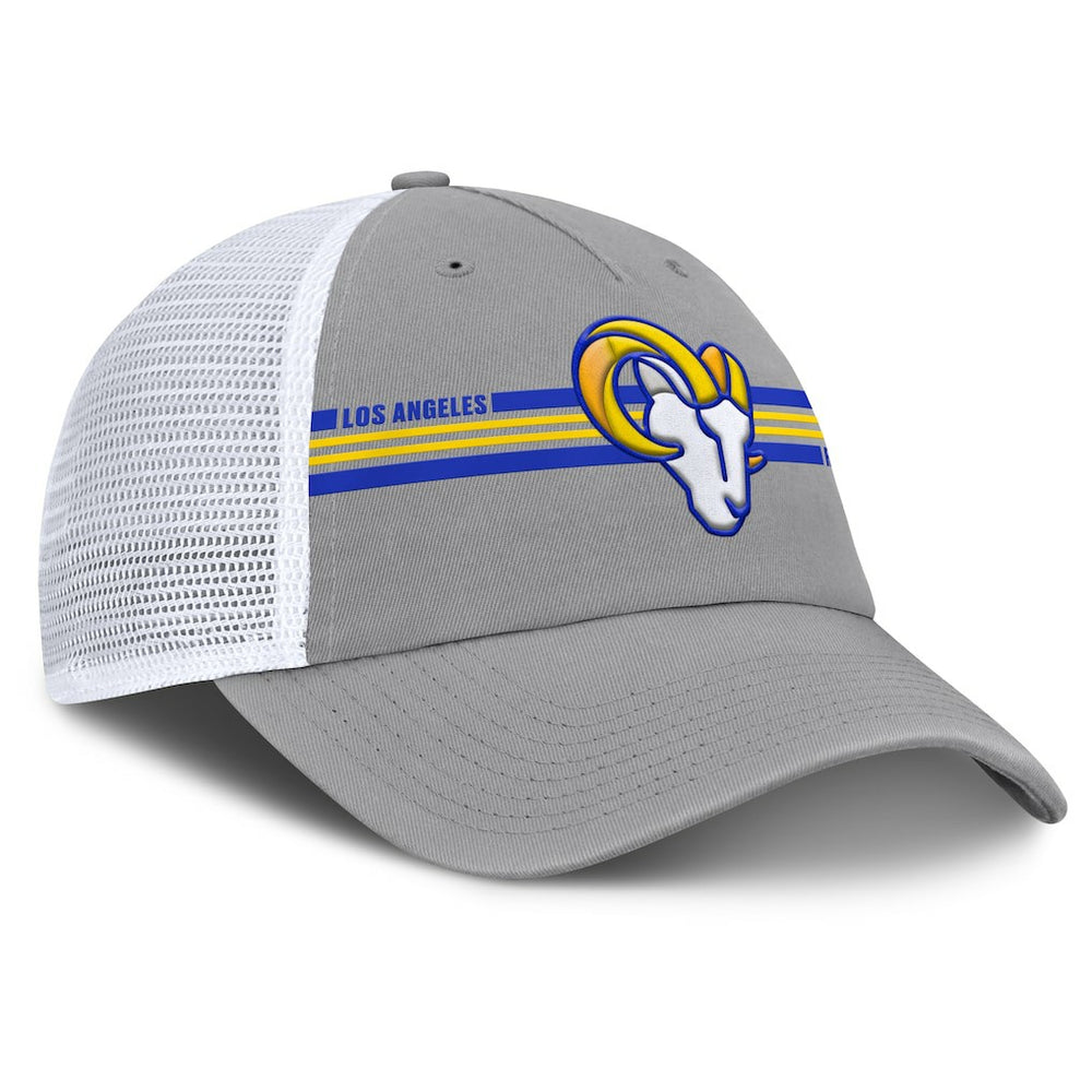 Los Angeles Rams Singleback Trucker Adjustable Hat Gray - Fanatics