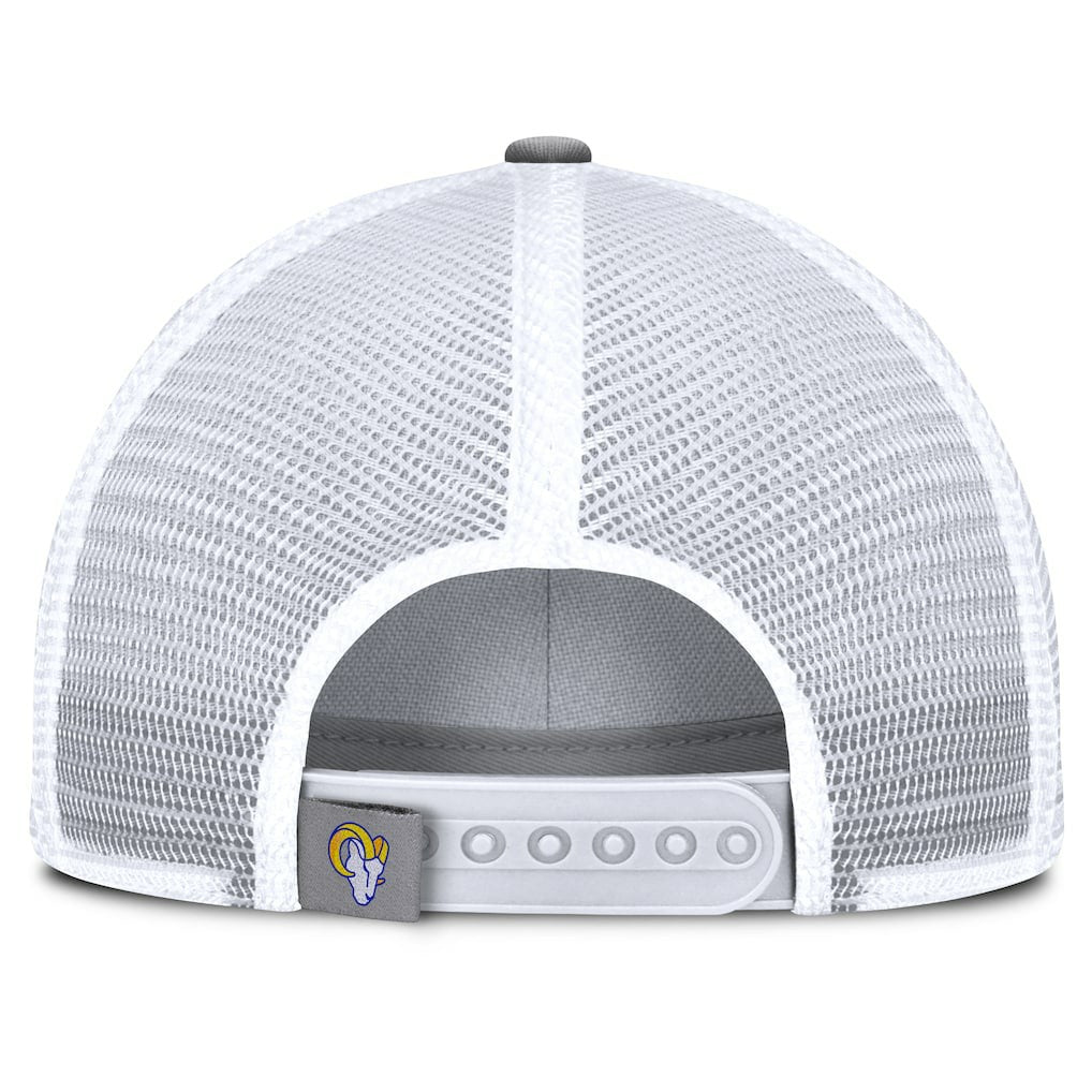 Los Angeles Rams Singleback Trucker Adjustable Hat Gray - Fanatics