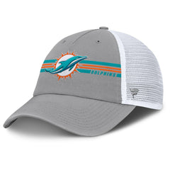 Miami Dolphins Singleback Trucker Adjustable Hat Gray - Fanatics