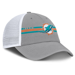 Miami Dolphins Singleback Trucker Adjustable Hat Gray - Fanatics