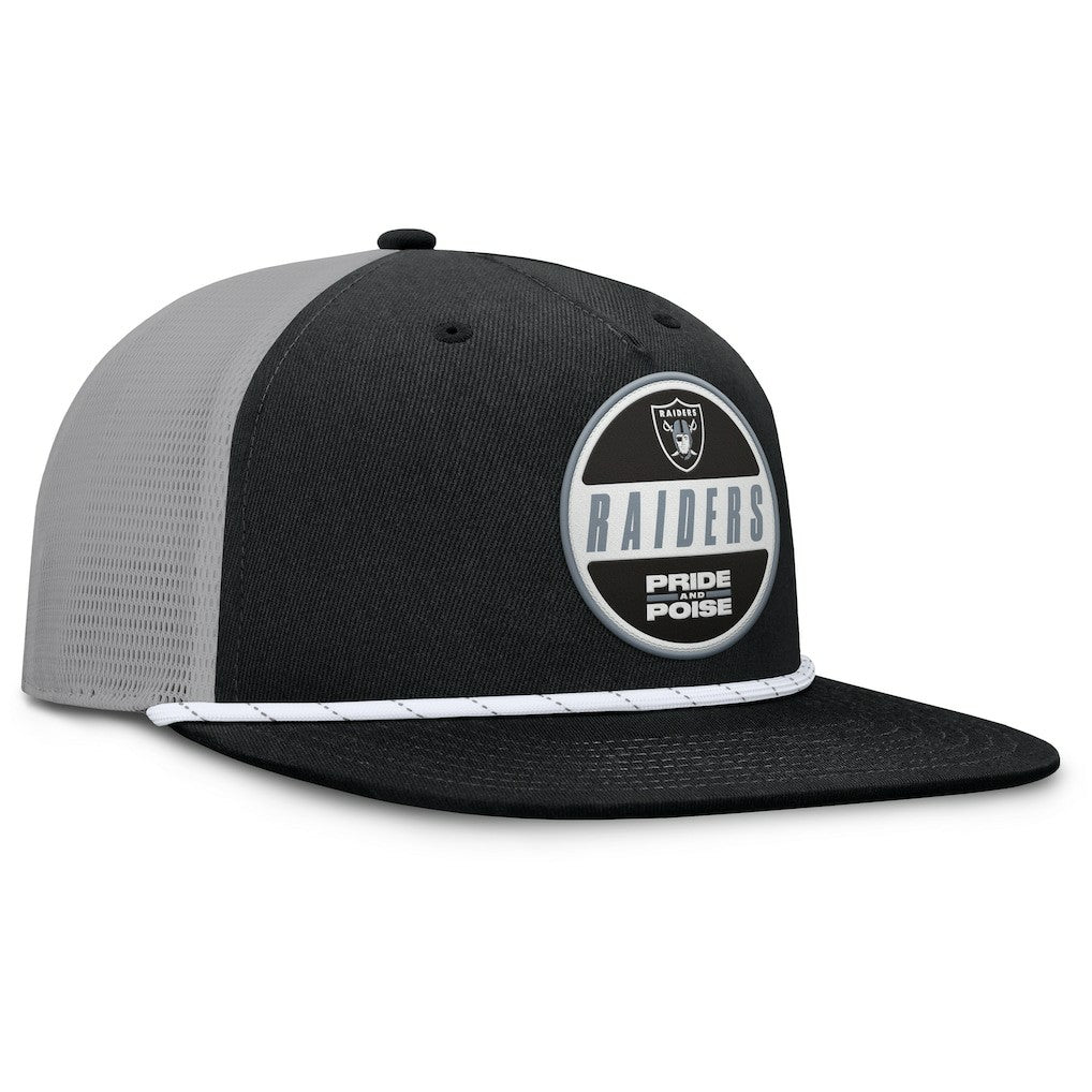 Las Vegas Raiders Edge Rush Trucker Adjustable Hat Black/Gray - Fanatics