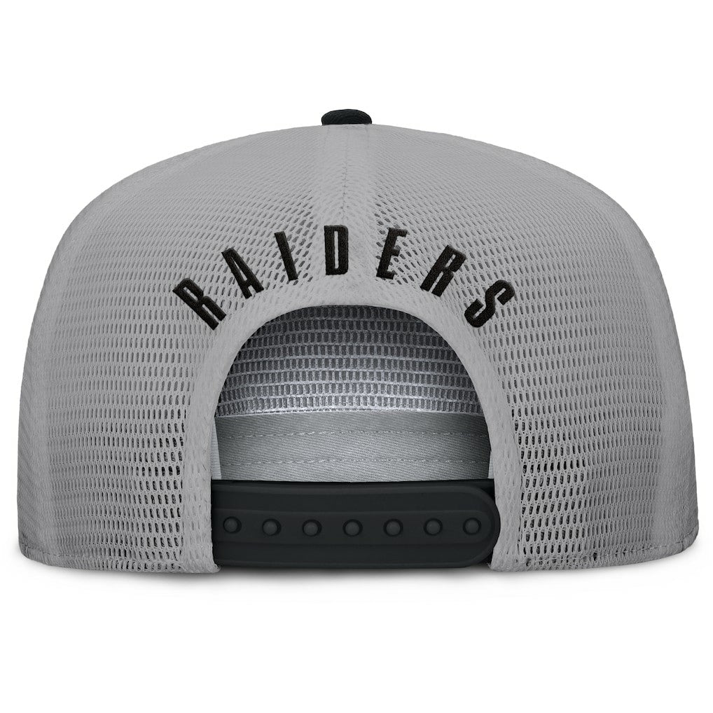 Las Vegas Raiders Edge Rush Trucker Adjustable Hat Black/Gray - Fanatics