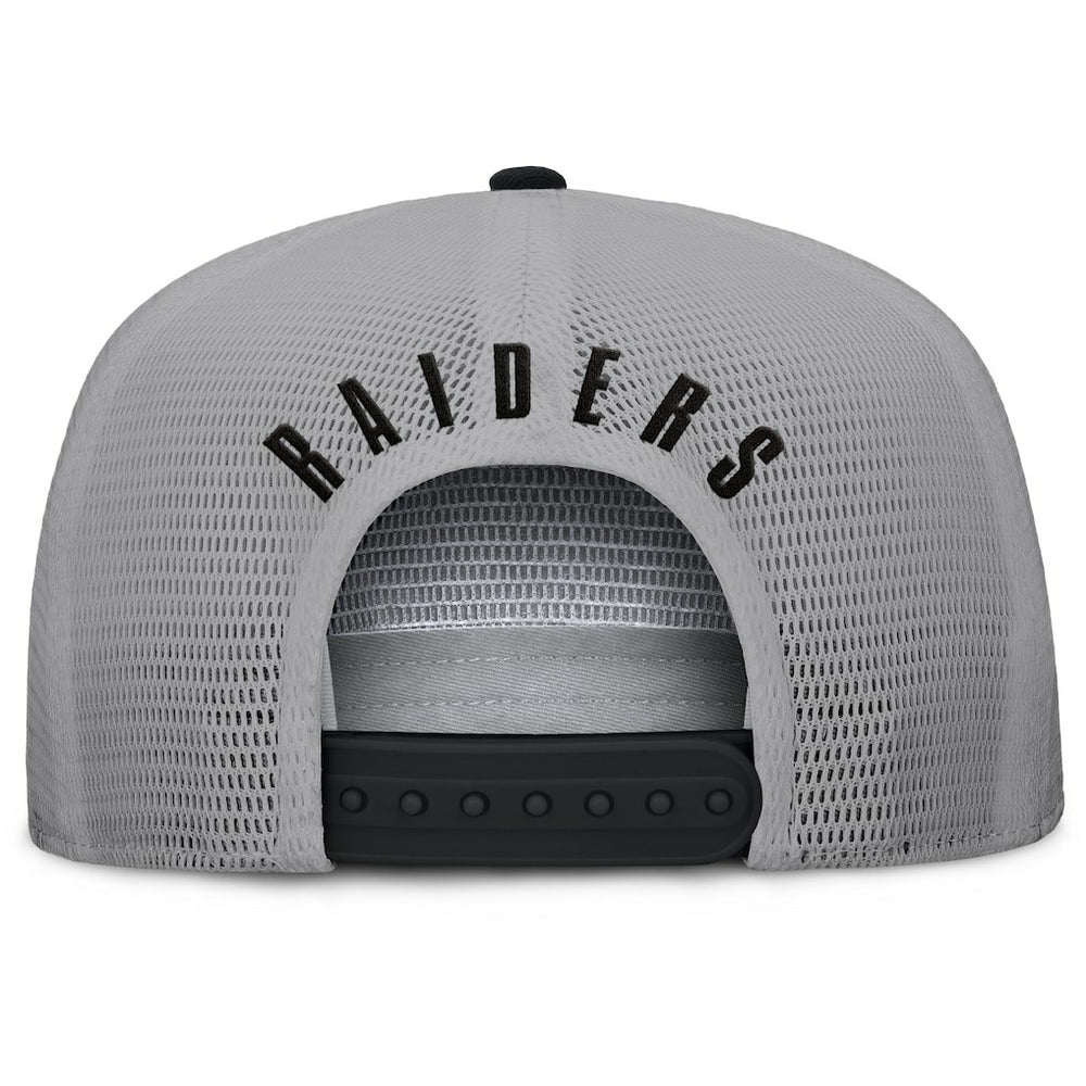 Las Vegas Raiders Edge Rush Trucker Adjustable Hat Black/Gray - Fanatics