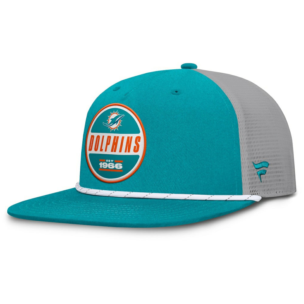 Miami Dolphins Edge Rush Trucker Adjustable Hat Aqua/Gray - Fanatics