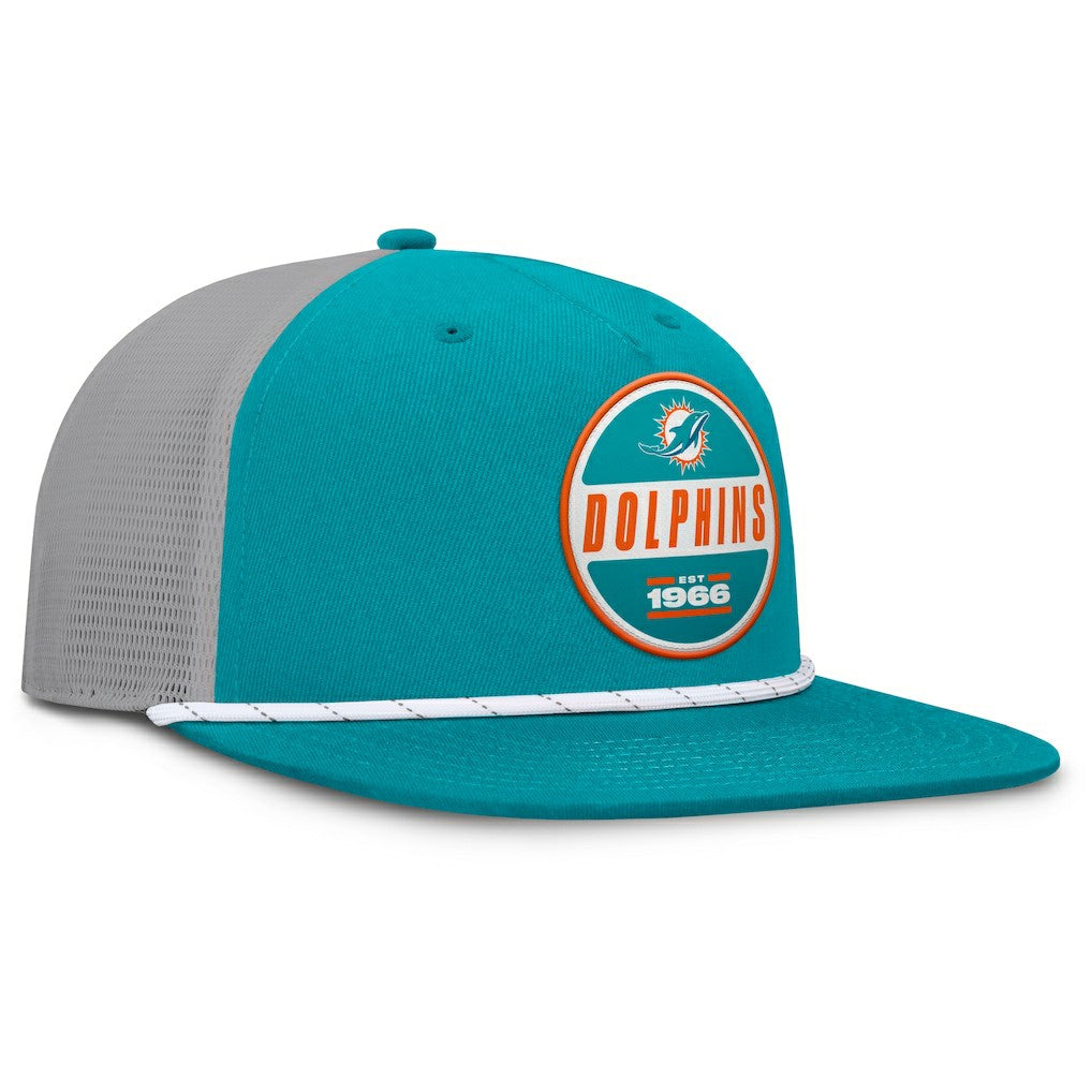 Miami Dolphins Edge Rush Trucker Adjustable Hat Aqua/Gray - Fanatics