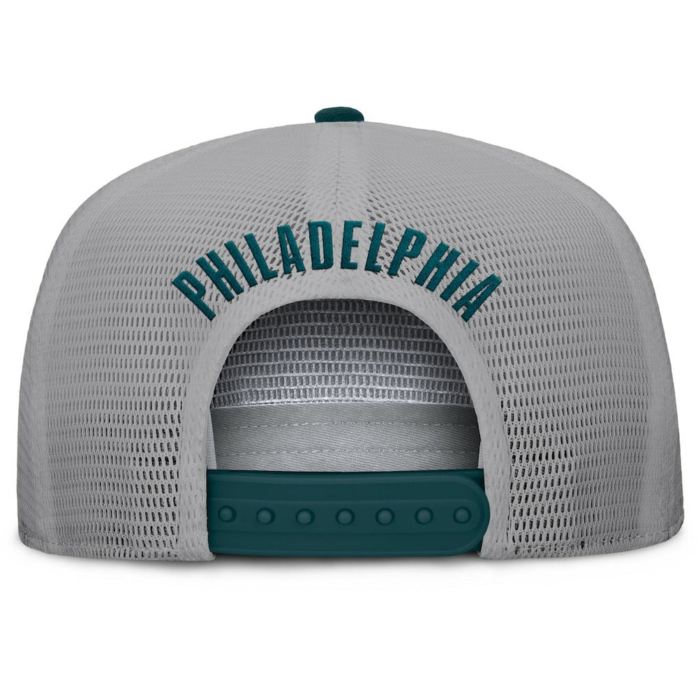 Philadelphia Eagles Edge Rush Trucker Adjustable Hat Midnight Green/Gray - Fanatics